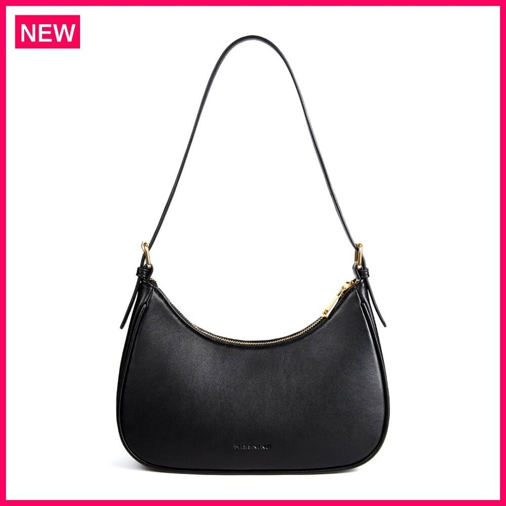 Vegan Leather Shoulder Bag Hobo Purse Adjustable Strap Small Handbag